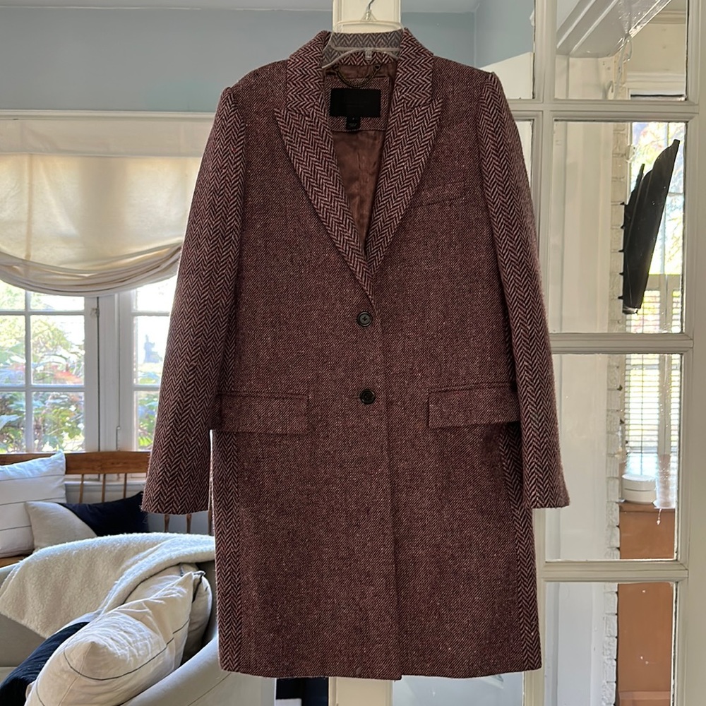 J Crew Collection for John Hanly Irish Wool Tweed Coat